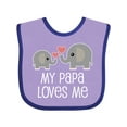 thumbnail image 1 of Inktastic My Papa Grandpa Loves Me Boys or Girls Baby Bib, 1 of 4