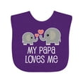thumbnail image 1 of Inktastic My Papa Grandpa Loves Me Boys or Girls Baby Bib, 1 of 4