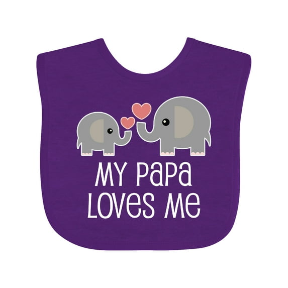 Inktastic My Papa Grandpa Loves Me Boys or Girls Baby Bib