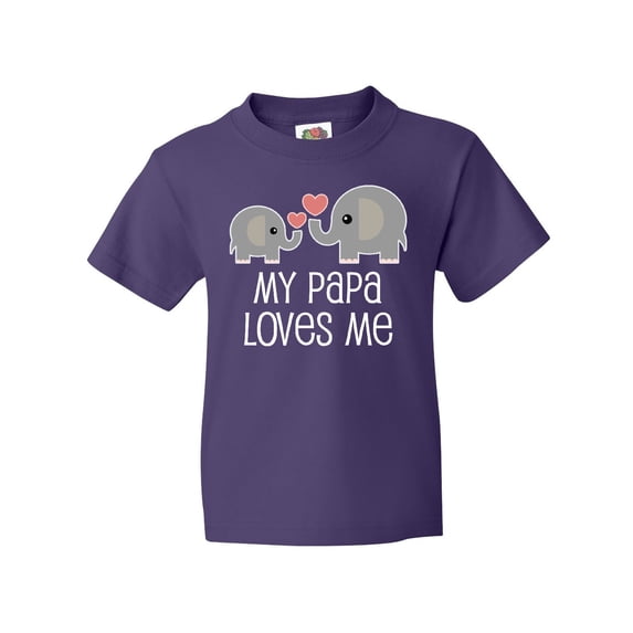 Inktastic My Papa Grandpa Loves Me Youth T-Shirt