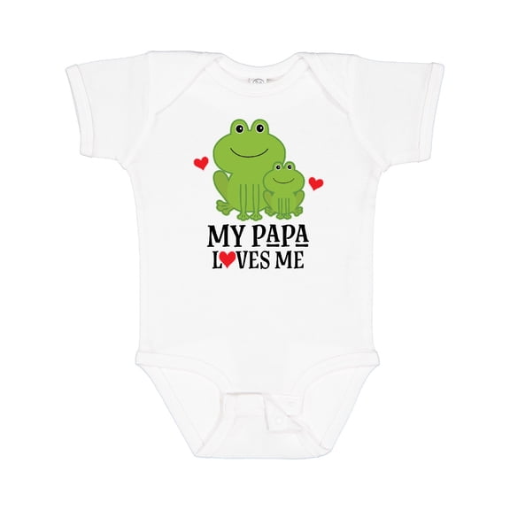 Inktastic My Papa Loves Me Boys Frog Boys Baby Bodysuit