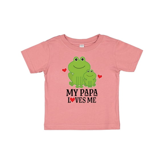 Inktastic My Papa Loves Me Boys Frog Boys Baby T-Shirt