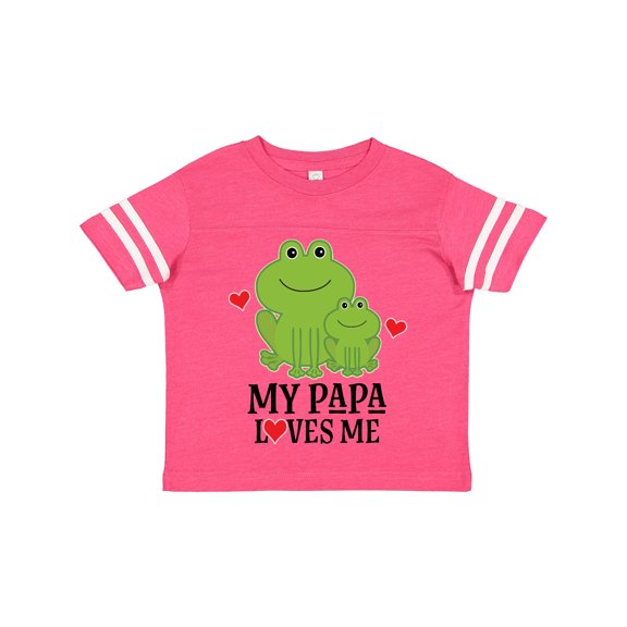 Inktastic My Papa Loves Me Boys Frog Boys Toddler T-Shirt