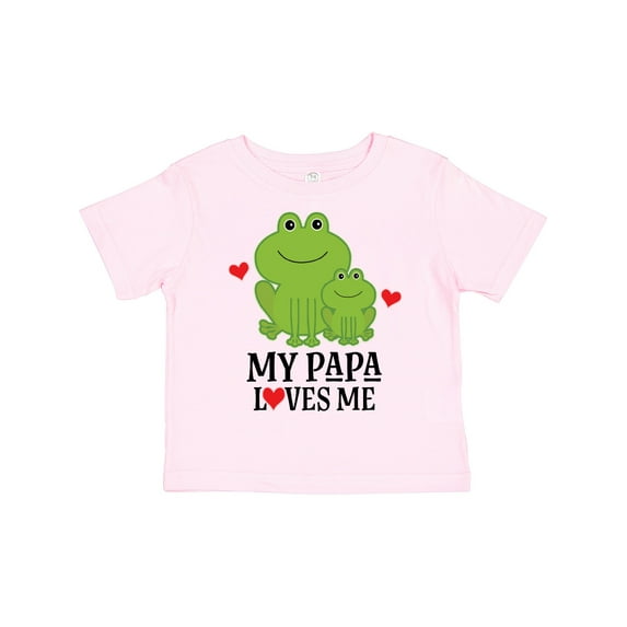 Inktastic My Papa Loves Me Boys Frog Boys Toddler T-Shirt