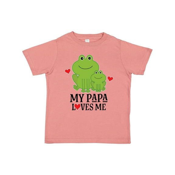 Inktastic My Papa Loves Me Boys Frog Boys Toddler T-Shirt