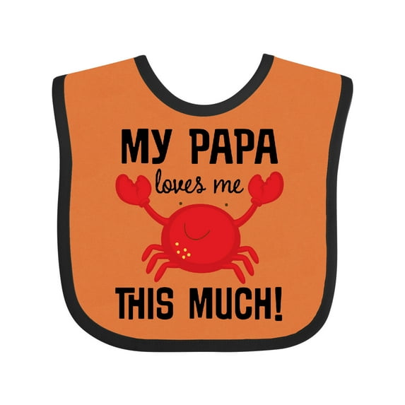 Inktastic My Papa Loves Me Boys or Girls Baby Bib