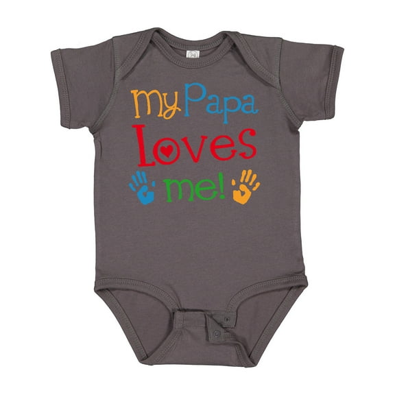 Inktastic My Papa Loves Me Boys or Girls Baby Bodysuit