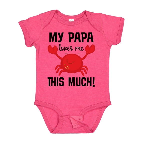Inktastic My Papa Loves Me Boys or Girls Baby Bodysuit
