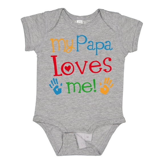 Inktastic My Papa Loves Me Boys or Girls Baby Bodysuit