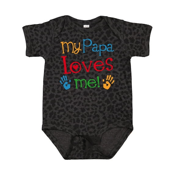 Inktastic My Papa Loves Me Boys or Girls Baby Bodysuit