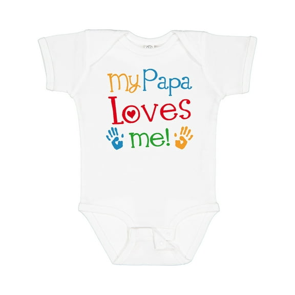 Inktastic My Papa Loves Me Boys or Girls Baby Bodysuit
