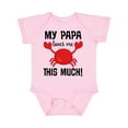 thumbnail image 1 of Inktastic My Papa Loves Me Boys or Girls Baby Bodysuit, 1 of 5