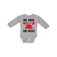 thumbnail image 1 of Inktastic My Papa Loves Me Boys or Girls Long Sleeve Baby Bodysuit, 1 of 5