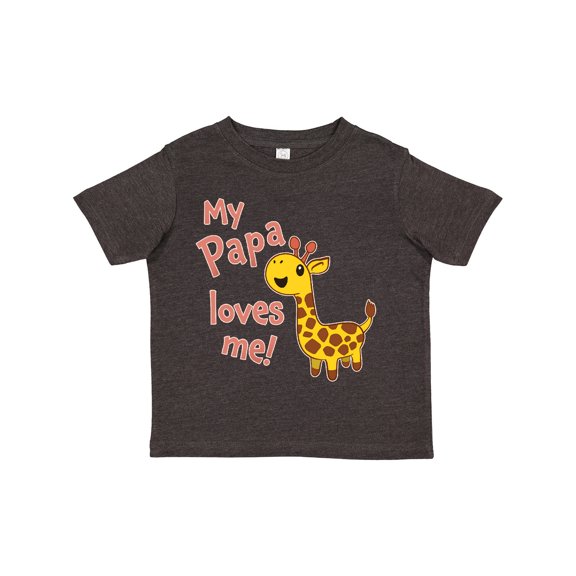 Inktastic My Papa Loves Me- Cute Giraffe Boys or Girls Toddler T-Shirt