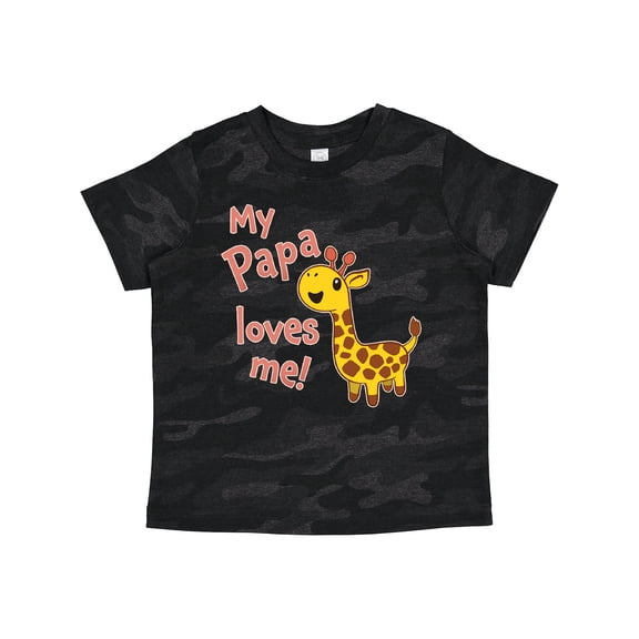 Inktastic My Papa Loves Me- Cute Giraffe Boys or Girls Toddler T-Shirt