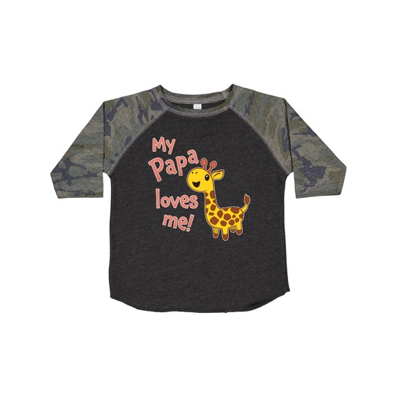 Inktastic My Papa Loves Me- Cute Giraffe Boys or Girls Toddler T-Shirt