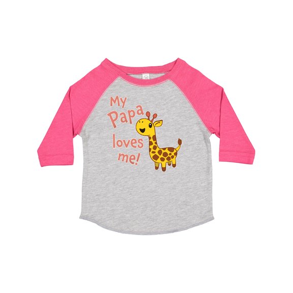 Inktastic My Papa Loves Me- Cute Giraffe Boys or Girls Toddler T-Shirt