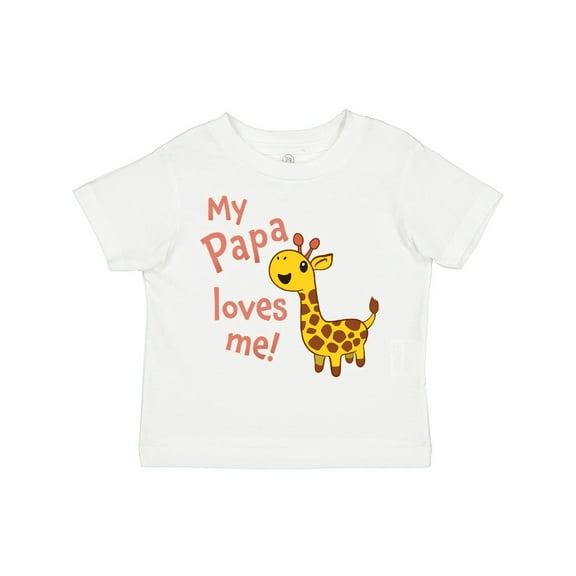 Inktastic My Papa Loves Me- Cute Giraffe Boys or Girls Toddler T-Shirt