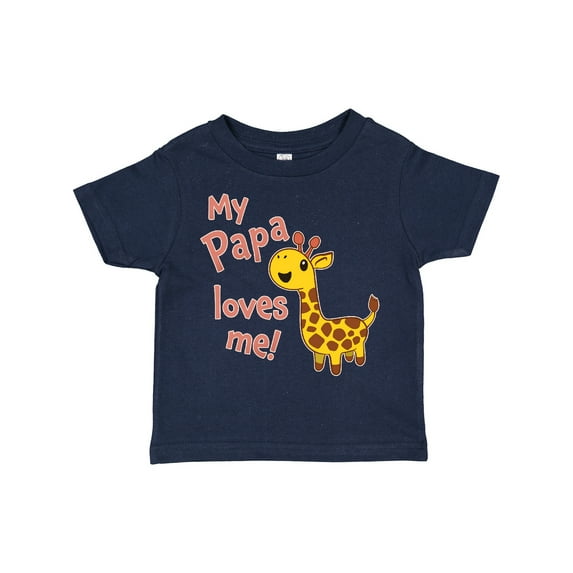 Inktastic My Papa Loves Me- Cute Giraffe Boys or Girls Toddler T-Shirt