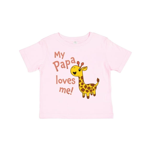 Inktastic My Papa Loves Me- Cute Giraffe Boys or Girls Toddler T-Shirt