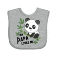 thumbnail image 1 of Inktastic My Papa Loves Me- Cute Panda Boys or Girls Baby Bib, 1 of 4
