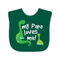 thumbnail image 1 of Inktastic My Papa Loves Me Dinosaur Boys Baby Bib, 1 of 4
