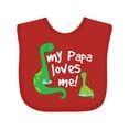 thumbnail image 1 of Inktastic My Papa Loves Me Dinosaur Boys Baby Bib, 1 of 4