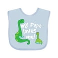thumbnail image 1 of Inktastic My Papa Loves Me Dinosaur Boys Baby Bib, 1 of 4