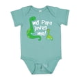 thumbnail image 1 of Inktastic My Papa Loves Me Dinosaur Boys Baby Bodysuit, 1 of 5