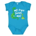 thumbnail image 1 of Inktastic My Papa Loves Me Dinosaur Boys Baby Bodysuit, 1 of 5