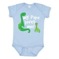 thumbnail image 1 of Inktastic My Papa Loves Me Dinosaur Boys Baby Bodysuit, 1 of 5