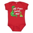 thumbnail image 1 of Inktastic My Papa Loves Me Dinosaur Boys Baby Bodysuit, 1 of 5