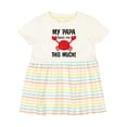 thumbnail image 1 of Inktastic My Papa Loves Me Girls Baby Dress, 1 of 5