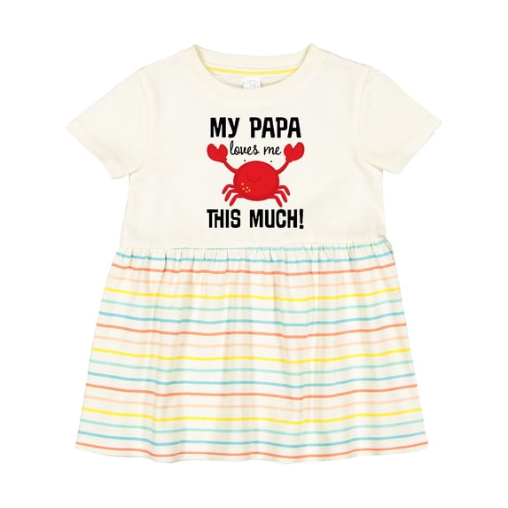 Inktastic My Papa Loves Me Girls Baby Dress