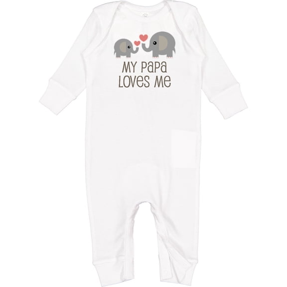 Inktastic My Papa Loves Me Grandchild Baby Romper Coveralls