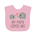 thumbnail image 1 of Inktastic My Papa Loves Me Grandchild Boys or Girls Baby Bib, 1 of 4