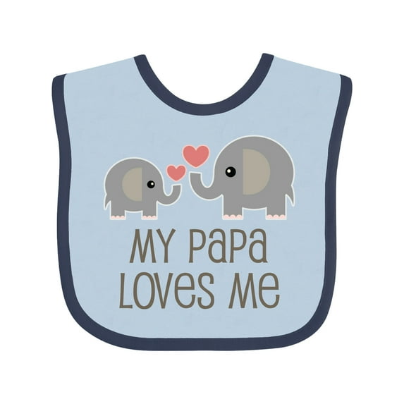 Inktastic My Papa Loves Me Grandchild Boys or Girls Baby Bib