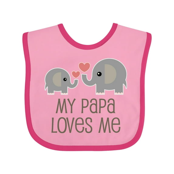 Inktastic My Papa Loves Me Grandchild Boys or Girls Baby Bib