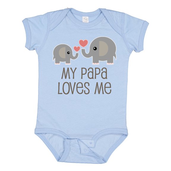 Inktastic My Papa Loves Me Grandchild Boys or Girls Baby Bodysuit