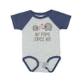 thumbnail image 1 of Inktastic My Papa Loves Me Grandchild Boys or Girls Baby Bodysuit, 1 of 5