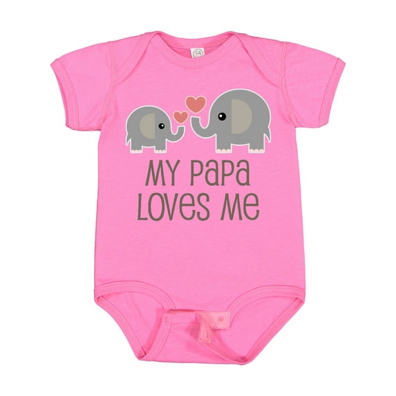 Inktastic My Papa Loves Me Grandchild Boys or Girls Baby Bodysuit