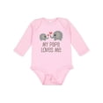 thumbnail image 1 of Inktastic My Papa Loves Me Grandchild Boys or Girls Long Sleeve Baby Bodysuit, 1 of 5