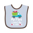 thumbnail image 1 of Inktastic My Papa Loves Me Grandson Truck Boys Baby Bib, 1 of 4