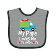 thumbnail image 1 of Inktastic My Papa Loves Me Grandson Truck Boys Baby Bib, 1 of 4
