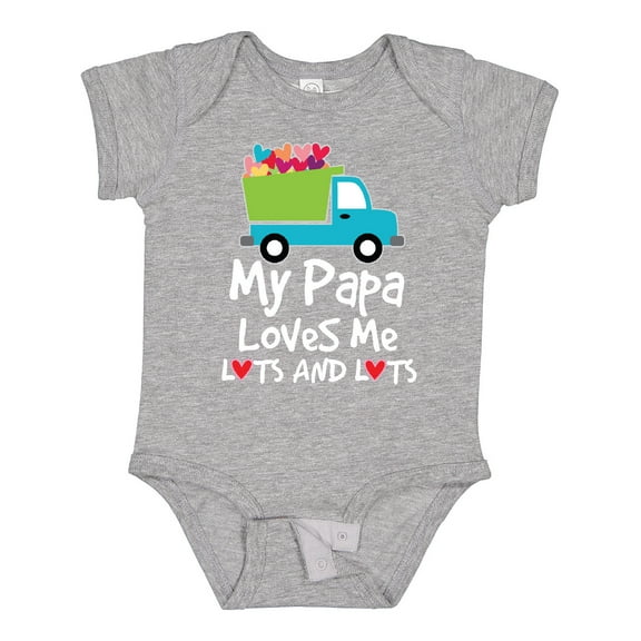 Inktastic My Papa Loves Me Grandson Truck Boys Baby Bodysuit