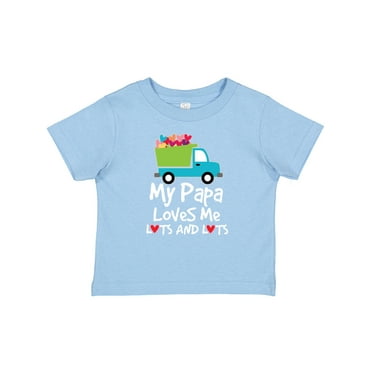 Inktastic My Papa Loves Me Grandson Truck Boys Baby T-Shirt
