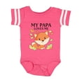 thumbnail image 1 of Inktastic My Papa Loves Me Little Fox Boys or Girls Baby Bodysuit, 1 of 5