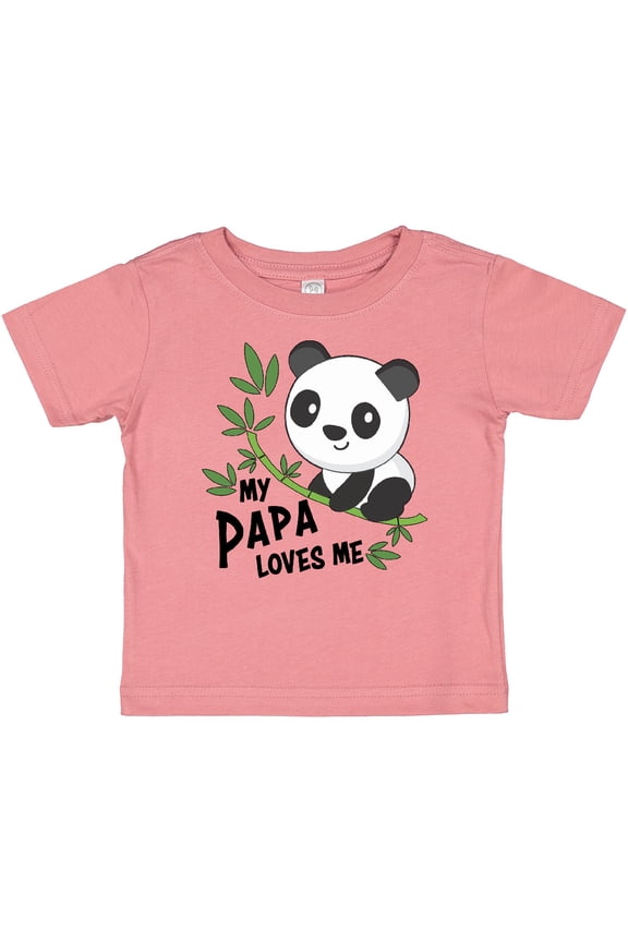 My Papa Loves Me- cute panda Boys or Girls Baby T-Shirt
