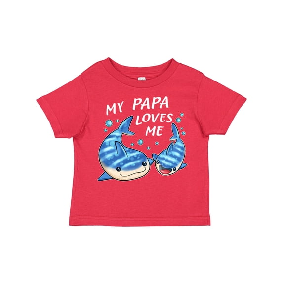 Inktastic My Papa Loves Me- whale shark Boys or Girls Toddler T-Shirt