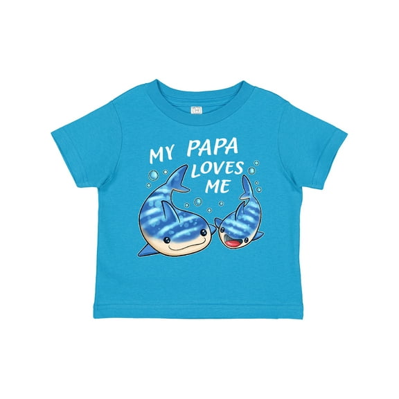 Inktastic My Papa Loves Me- whale shark Boys or Girls Toddler T-Shirt